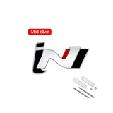 Hyundai iN Logo Metal Car Front Grille Emblem Badge Rear Sticker Decal