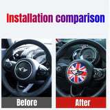 1pc Epoxy Car Steering Wheel Center Emblem Sticker Decoration for Mini Cooper Badge Interior Styling