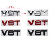 Audi V6T V8T Logo Car Rear Sticker Trunk Emblem Badge Decal