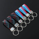 BMW M Power Oxford Nylon Webbing Car Keychain Key Rings Holder