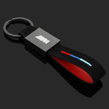 BMW M Power Suede Car Keychain Pendant Auto Key Chain Holder