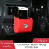 For Chrysler 200 Voyager Delta Grand 200c 300c Pacifica Sebring PT Cruiser Car Air Outlet Phone Storage Box Organizer Bags
