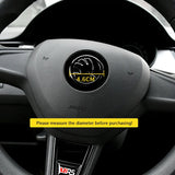 46mm Skoda ABS Car Steering Wheel Sticker