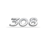 Peugeot 206 207 208 301 307 308 Metal Car Rear Sticker Trunk Letter Emblem Badge Decal