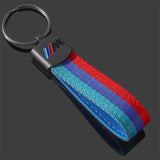 BMW M Power Car Logo Keyring Metal Nylon Webbing Key Chain