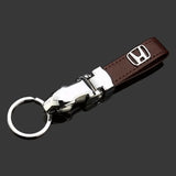 Honda Leopard PU Leather Car Keychain Key Ring Pendant