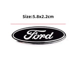 58x22mm Ford Aluminum Alloy Car Steering Wheel Cover Sticker Decal