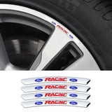 4pcs/set 9cm Ford Aluminum Alloy Car Wheel Rim Tyre Sticker