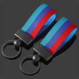 BMW M Power M3 M5 Nylon Webbing Car Keychain Pendant