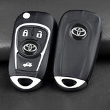 14mm Car Key Sticker Aluminum Decals for Camry Crown Tundra Prado Highlander Land Cruiser Sienna Venza Avalon Sequoia