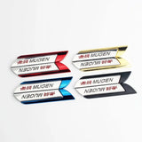 2pcs Honda Mugen Logo Metal Car Side Sticker Emblem Badge Decal Auto Body Decoration