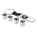 4pcs/set Volkswagen VW GTI S Racing Rline Logo Car Air Valve Stem Cap Auto Tyre Valve Covers with Keychain