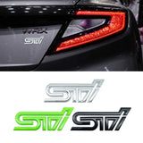 Subaru STI Logo Metal Car Rear Sticker Decal Emblem Badge