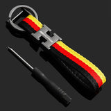 Mercedes Benz AMG Metal Nylon Webbing Car Keychain Key Ring Pendant