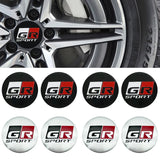 4pcs/set 56mm Toyota GR Sport Logo Car Wheel Center Hub Cap Sticker Decal