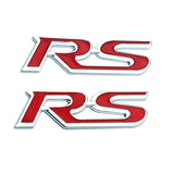 1Pair Car Side Sticker Auto Rear Trunk Badge RS Logo for Honda Fit City Civic HRV CRV Beat Accord Odyssey Insight Elysion