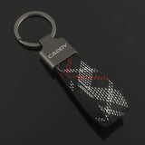 Volkswagen VW CADDY Logo Oxford Webbing Car Keychain Pendant Key Chain Holder