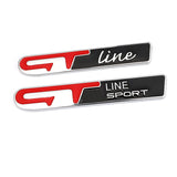 Peugeot GT Line Sport Metal Car Rear Sticker Auto Body Fender Side Emblem Badge Decal