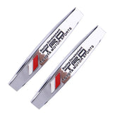 2pcs Toyota TRD Metal Car Fender Side Badge Decal Rear Emblem Sticker