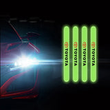 4pcs Toyota Luminous Car Door Bumper Strip Anti-collision Protection Sticker