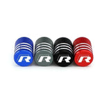 4pcs/set Volkswagen VW Rline Metal Car Wheel Tire Valve Stem Caps Covers