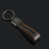 Mercedes Benz Carbon Fiber Car Keychain Key Rings Holder Pendant