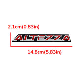 Car Front Grille Trunk Tail Emblem Sticker for Toyota ALTEZZA Auto Badge Decal Exterior Accessories