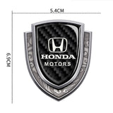 Honda Metal Carbon Fiber Shield Car Rear Sticker Auto Window Emblem Badge Decal