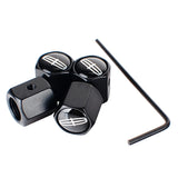 4pcs/set Lincoln Anti-Theft Car Air Valve Stem Cap Auto Tyre Valve Covers