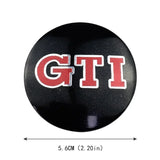 4pcs/set 56mm Volkswagen VW Rline GTI ABT Logo Car Wheel Center Hub Cap Sticker Decal