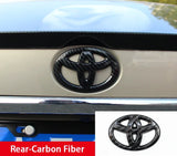 Carbon Fiber Car Rear Trunk Emblem Badge Sticker for Toyota