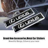 2pcs/set Lexus Logo Metal Car Side Sticker Auto Emblem Badge