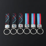 BMW M Power Oxford Nylon Webbing Car Keychain Key Rings Holder