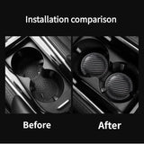2pcs/set MINI Cooper Carbon Fiber Car Water Coaster Non-slip Mat