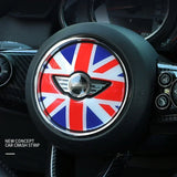 1pc Epoxy Car Steering Wheel Center Emblem Sticker Decoration for Mini Cooper Badge Interior Styling
