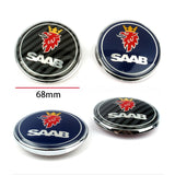 68MM SAAB SCANIA Logo ABS Car Front Bonnet Emblem Badge Rear Sticker Decal