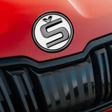 80mm/90mm Skoda S Logo ABS Car Front Hood Emblem Badge Rear Sticker Decal