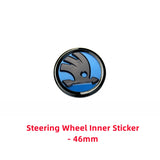 80/90mm ABS Skoda Car Front Hood Emblem Rear Badge Sticker Steering Wheel Decal