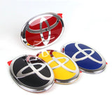 Front Emblem Rear Trunk Badge Steering Wheel Center Sticker for Toyota