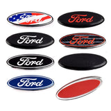 58x22mm Ford Aluminum Alloy Car Steering Wheel Cover Sticker Decal