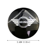 4pcs/set 56mm MINI Cooper Car Wheel Center Hub Cap Sticker Decal