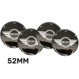 4pcs/set 52mm MINI Cooper Car Wheel Center Hub Cap Sticker Decal