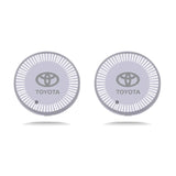 2pcs Toyota Logo Car Water Coasters 7-color LED Light Cup Mat Holder