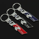 Volkswagen VW Rline Logo Metal Car Keychain Key Ring Holder Pendant