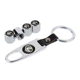 4pcs/set Lexus Car Air Valve Stem Cap Auto Tyre Valve Covers with Keychain