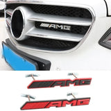 AMG Metal Car Front Grill Emblem Badge for Mercedes Benz W203 W204 W124 W204 W212 W205 W220 W167