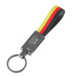 Audi Logo Nylon Webbing Metal Car Keychain
