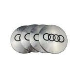 4pcs 56/60/65/75/90mm Audi Quattro Sline RS Car Wheel Center Hub Cap Sticker Decal