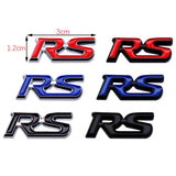3*1.2CM Car Body Side Emblem Auto Steering Wheel Sticker RS Logo for Honda Fit City Civic HRV CRV Beat Jazz Odyssey CRZ Vezel