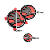 3pcs Skoda ABS Car Front Hood Emblem Rear Badge Sticker Steering Wheel Decal